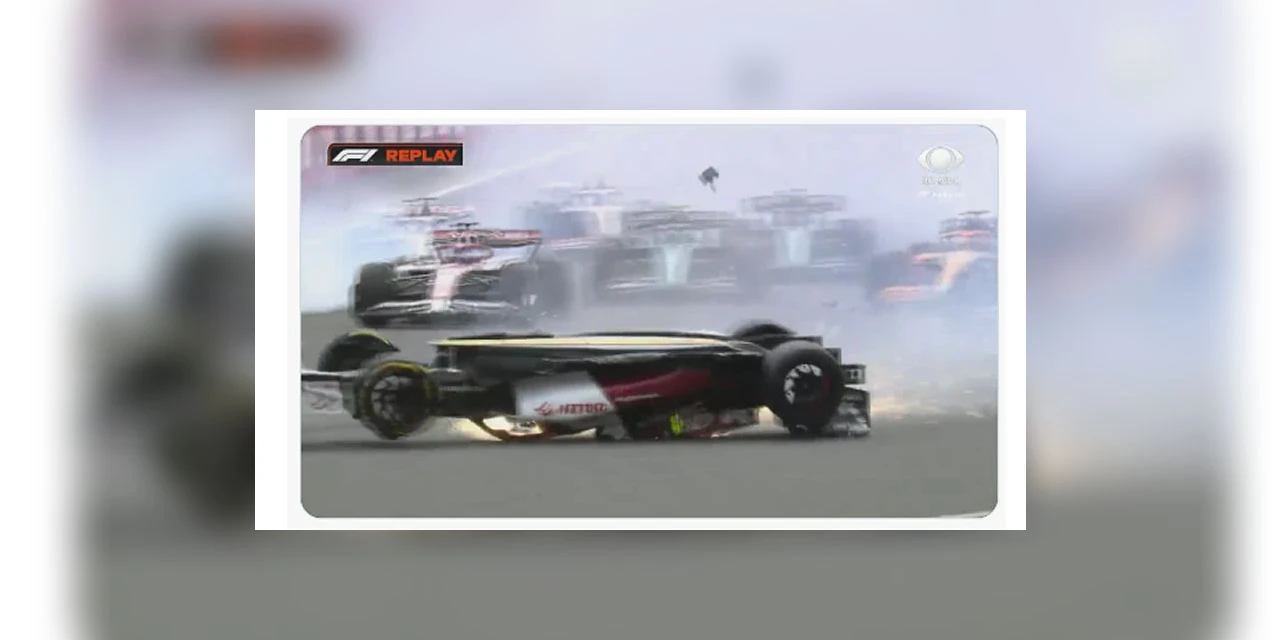 Vídeo mostra acidente impressionante no GP da Inglaterra