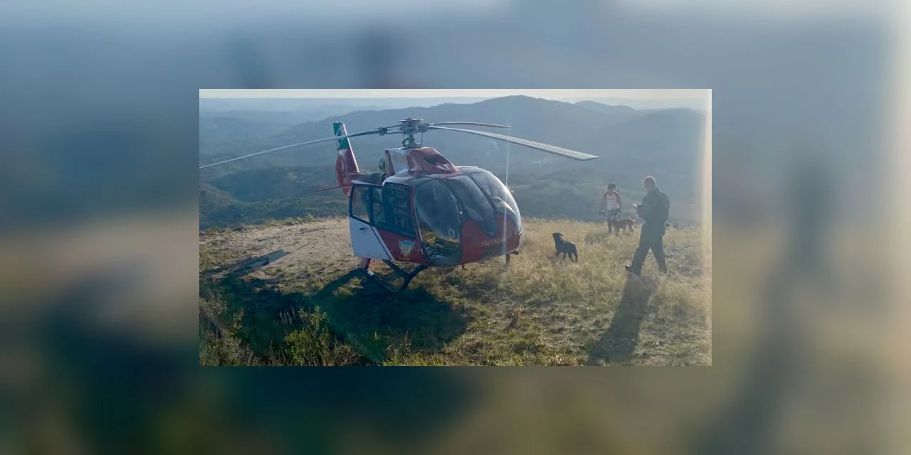 Bombeiros e BPMOA resgatam piloto de paraglider que se acidentou em Campo Largo
