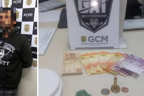 Suspeitos de trafico no "Ponto Azul" são apreendidos pela GCM, em PG