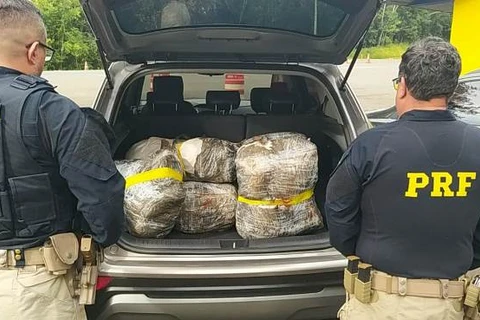 PRF prende 3 pessoas com 51 Kg de haxixe em Ponta Grossa