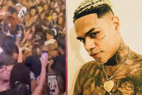 MC Cabelinho pula do palco, desmaia e é socorrido por seguranças