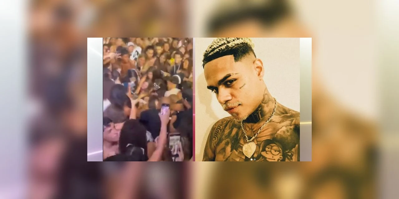 MC Cabelinho pula do palco, desmaia e é socorrido por seguranças