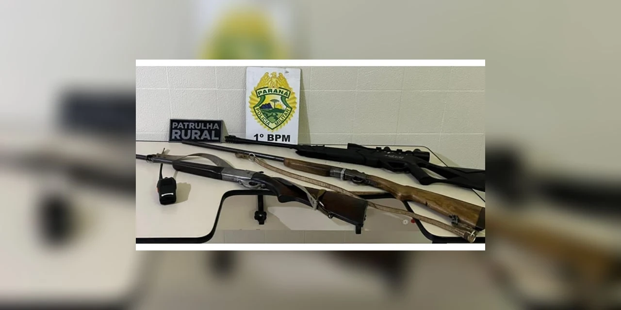 Trio é detido por caça ilegal e porte ilegal de arma de fogo na região