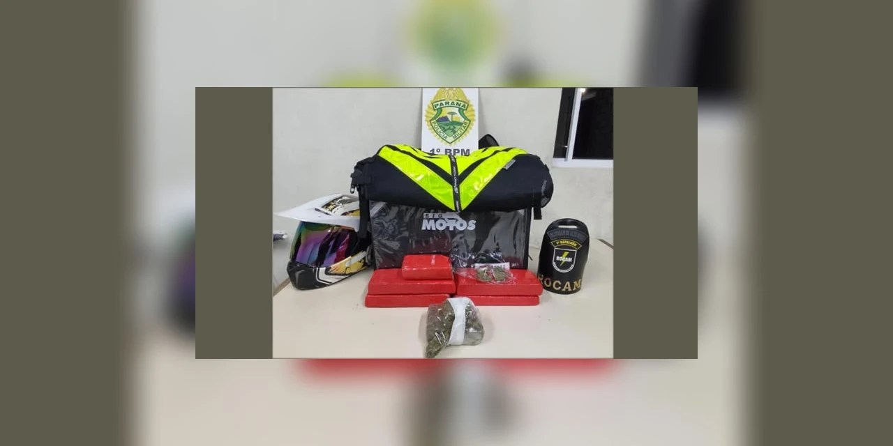 Motociclista é preso em flagrante enquanto fazia 'delivery de maconha' em PG