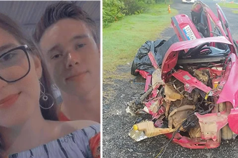 Casal de namorados morre após carro rodar e atingir caminhão em Guamiranga