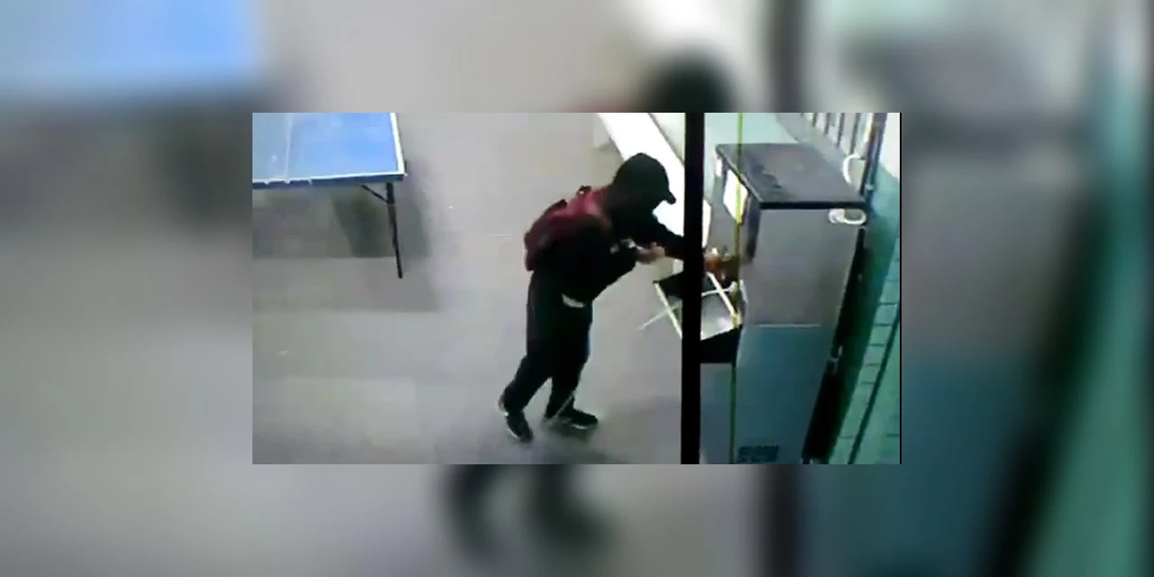 Câmera flagra ladrão furtando torneiras de escola em Ponta Grossa; assista!