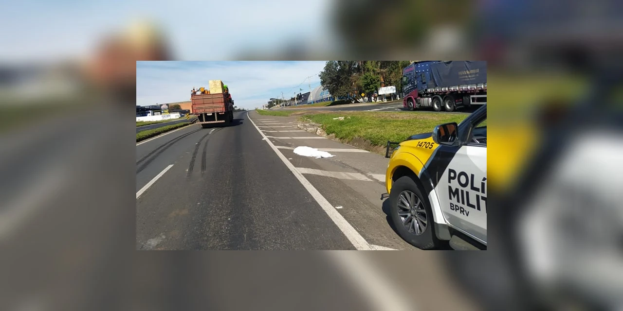 Mulher morre atropelada em rodovia de Ponta Grossa