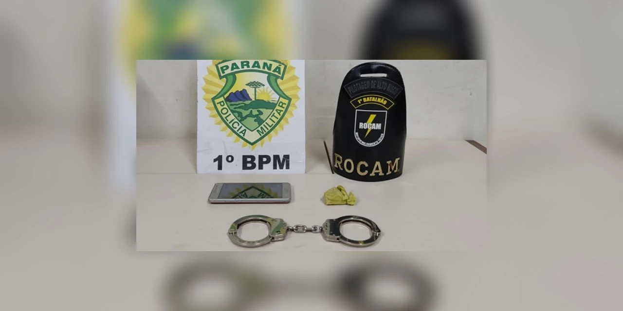 Motociclista é preso suspeito de tráfico em posse de drogas em Ponta Grossa