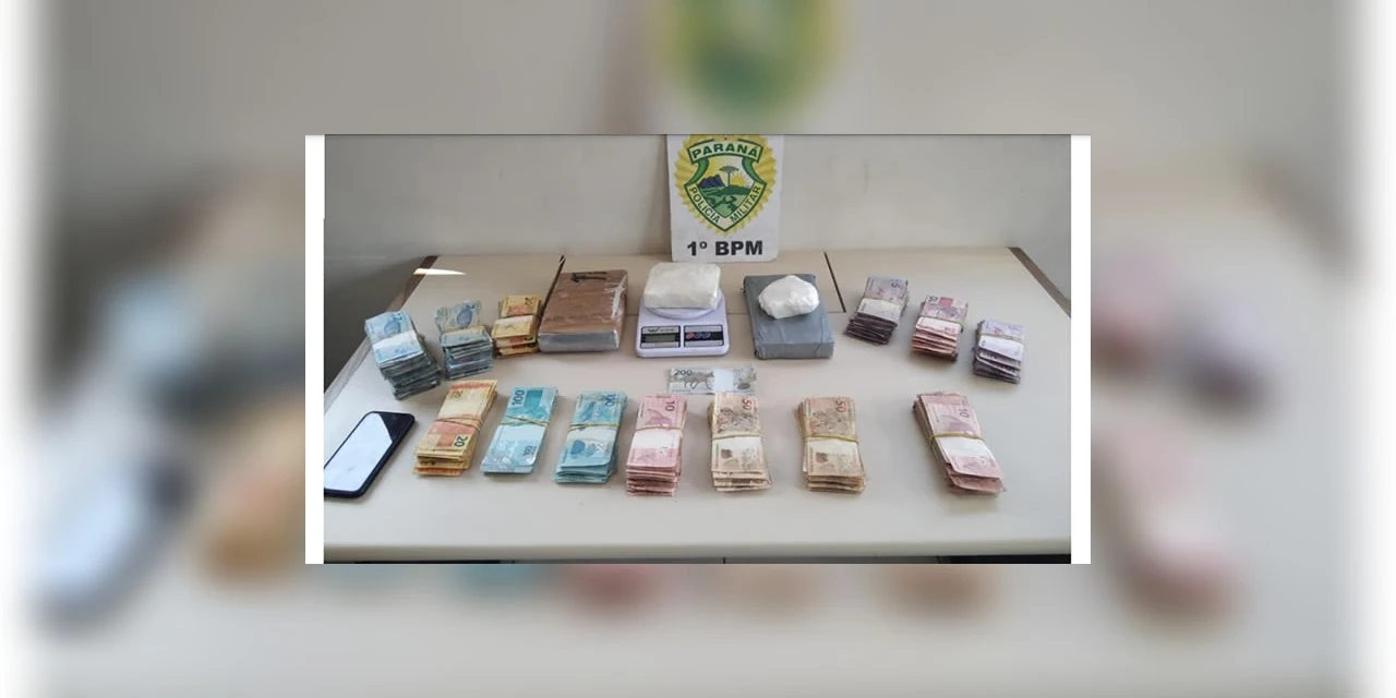 PM flagra entrega de drogas em posto de combustíveis na Presidente Kennedy