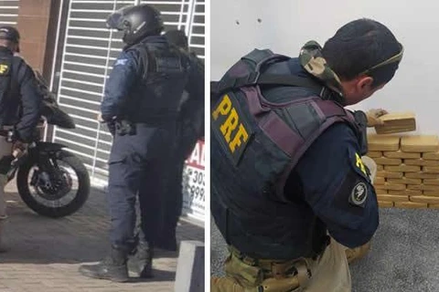 PRF apreende 61 quilos de pasta base de cocaina em motocicleta no Paraná