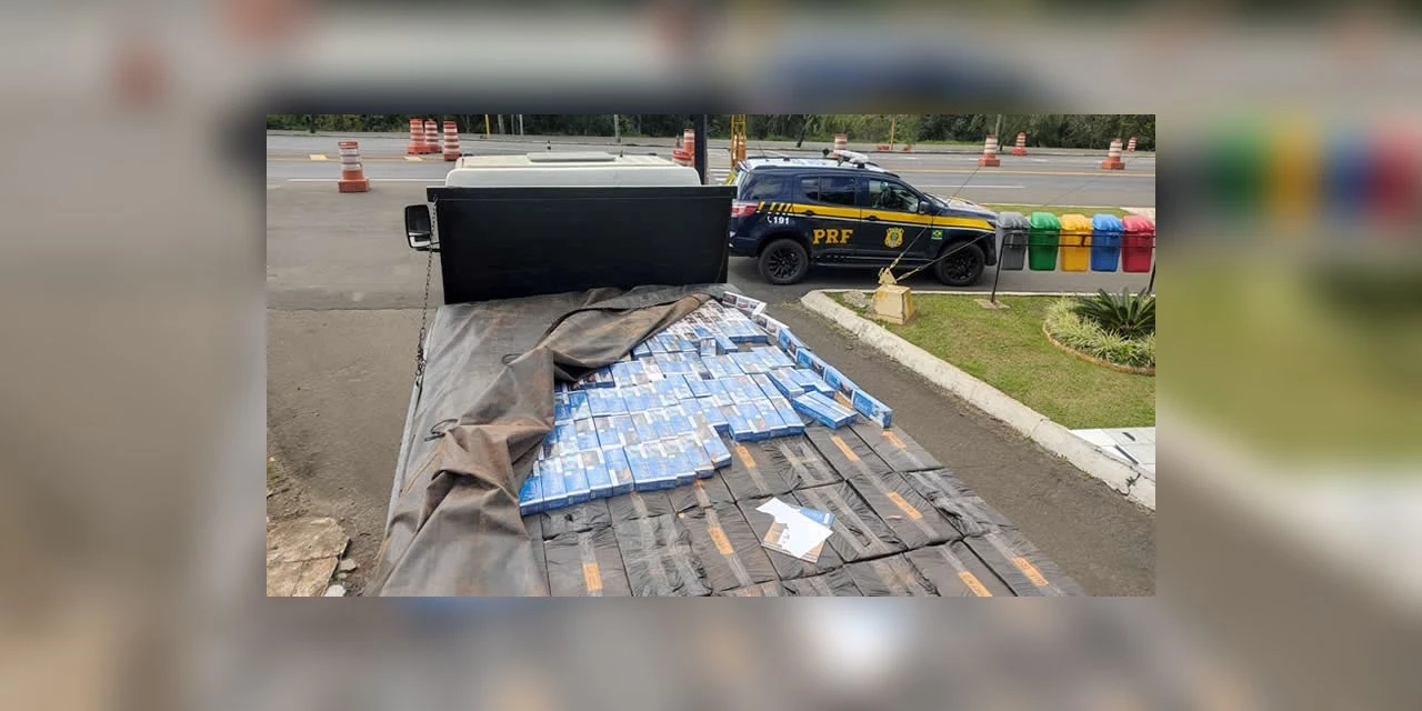 Carga de 120 mil maços de cigarros contrabandeados do Paraguai é apreendida em Irati