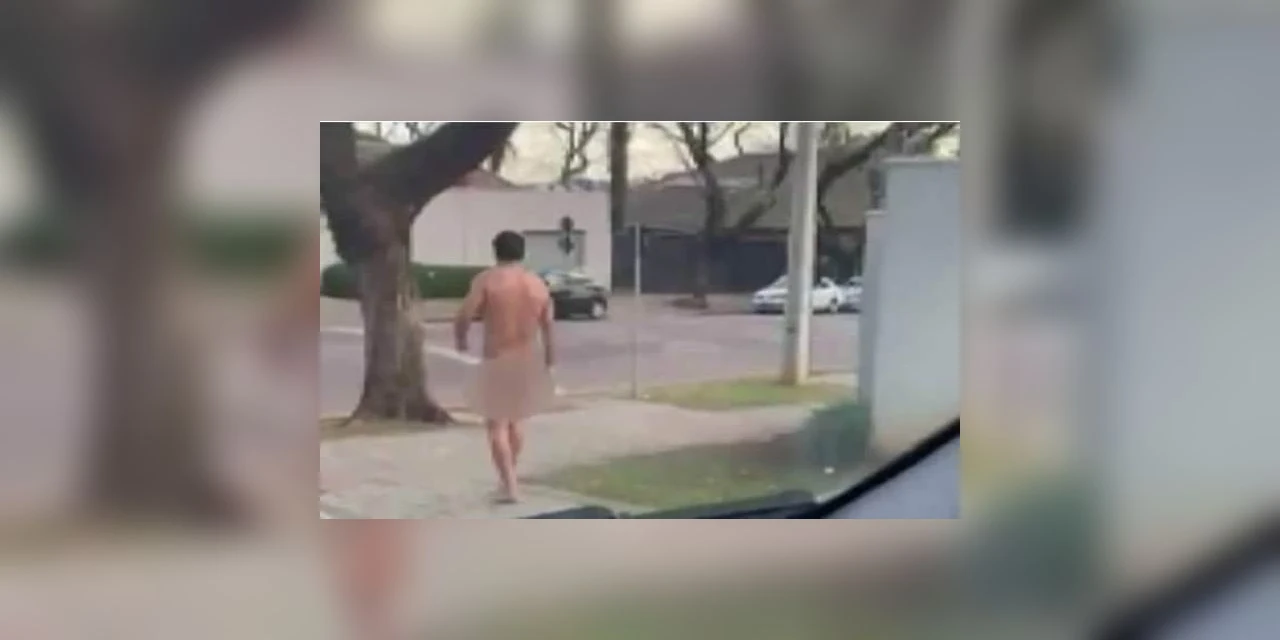 Homem é flagrado andando pelado pelas ruas de Curitiba