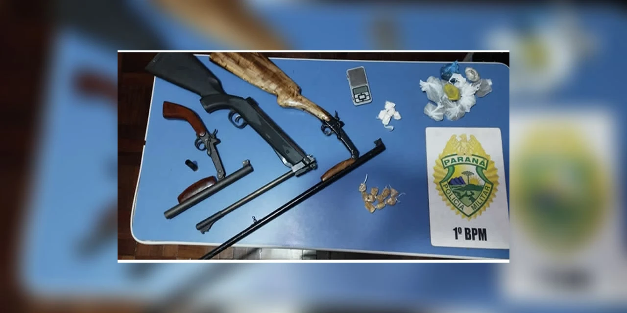 Policia apreende drogas e armas após tiroteio em Pirai do Sul