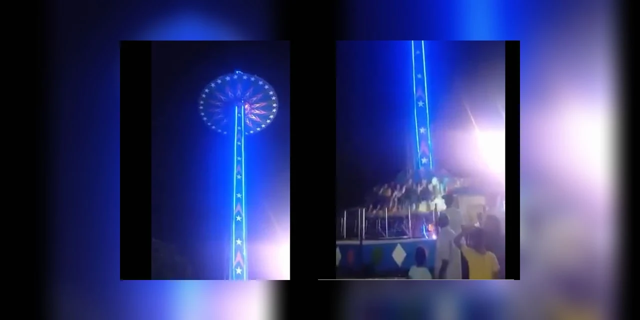 Brinquedo quebra e cai deixando ao menos 16 feridos na India; assista!