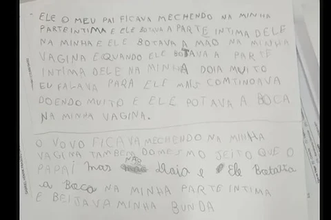 Criança de 9 anos diz ter sido estuprada pelo pai e avô: 'Doía muito, mas ele continuava'