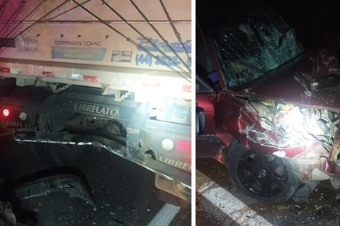Colisão entre carro e caminhão faz uma vitima fatal na BR-277, em Porto Amazonas