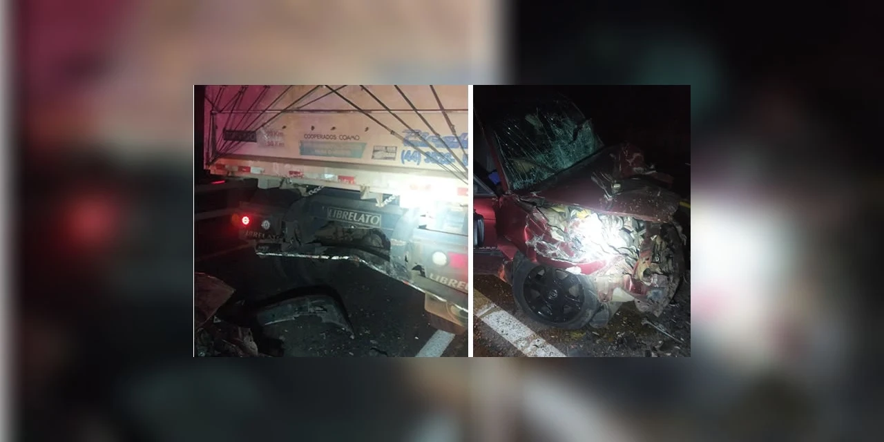 Colisão entre carro e caminhão faz uma vitima fatal na BR-277, em Porto Amazonas