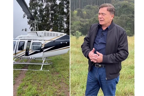 Helicóptero de Alvaro Dias faz pouso de emergência no interior do Paraná
