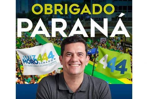 Sergio Moro é eleito senador pelo Paraná