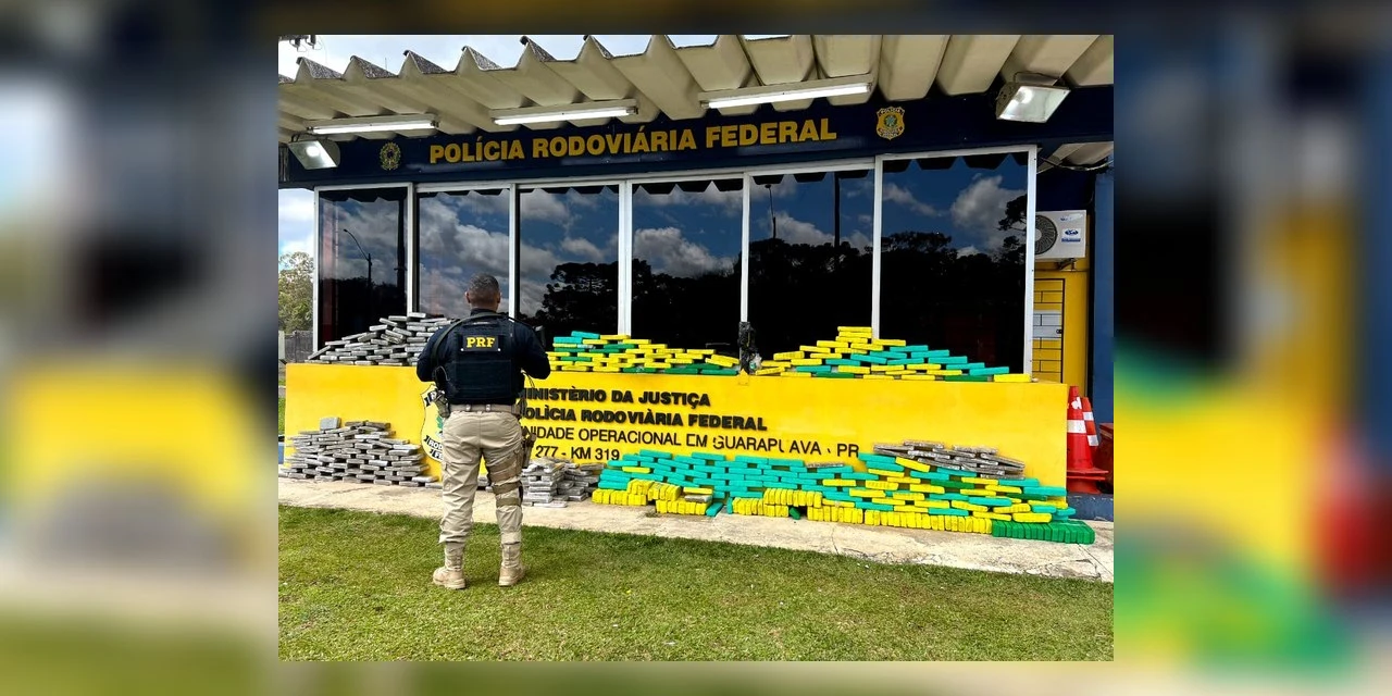 PRF PR apreende 1,2 tonelada de drogas e prende 38 pessoas