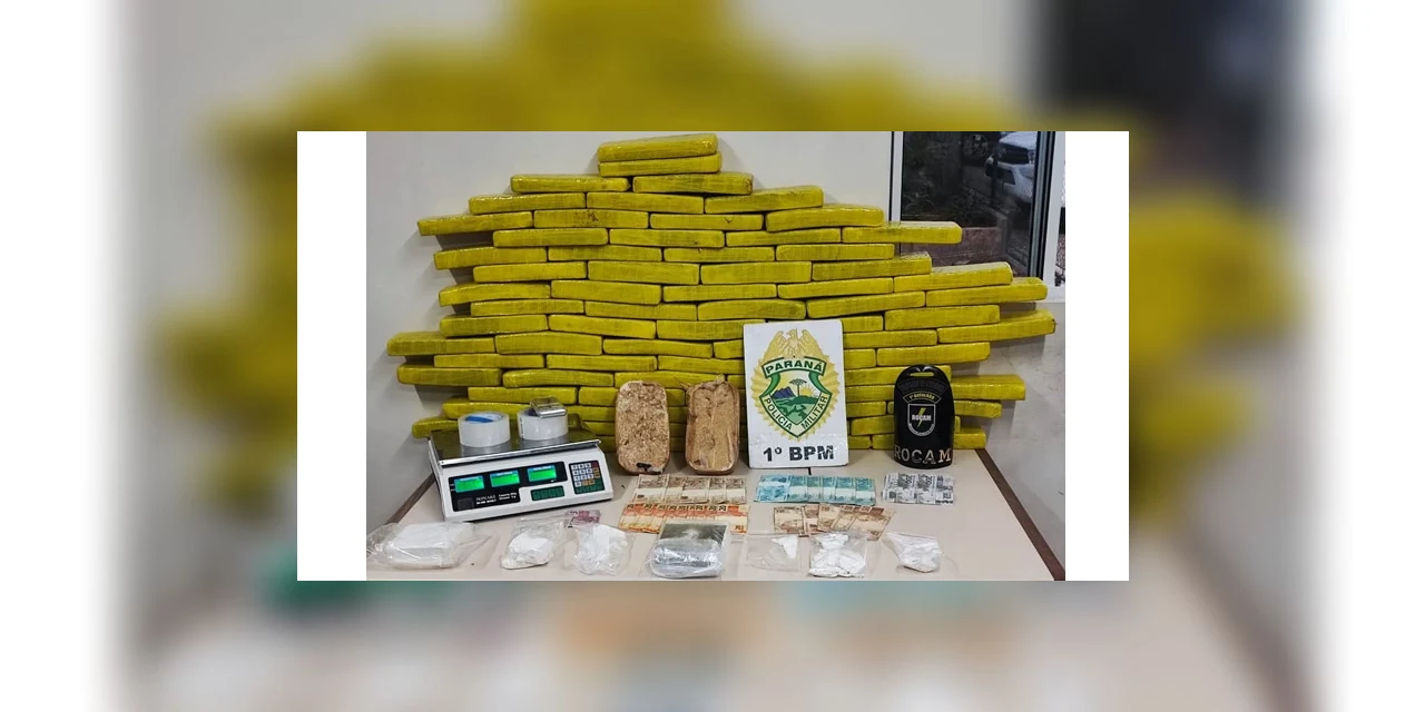 Policia Militar apreende mais de 50Kg de drogas na Vila Castanheira, em PG