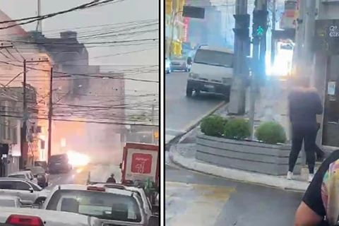 Vídeo: Curto-circuito em fiação elétrica causa explosão no centro de PG