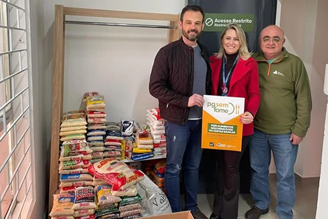 Soul Vila Velha entrega 350 kg de alimentos para Campanha PG sem Fome