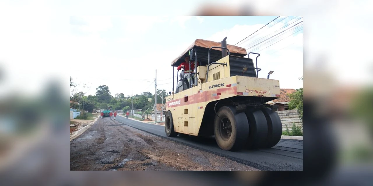 Ruas do Parque dos Sabiás começam a receber asfalto novo