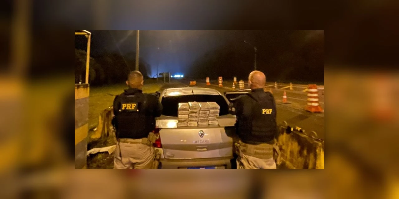 PRF apreende carro transportando mais de 23Kg de cocaína na BR 277 em Guarapuava