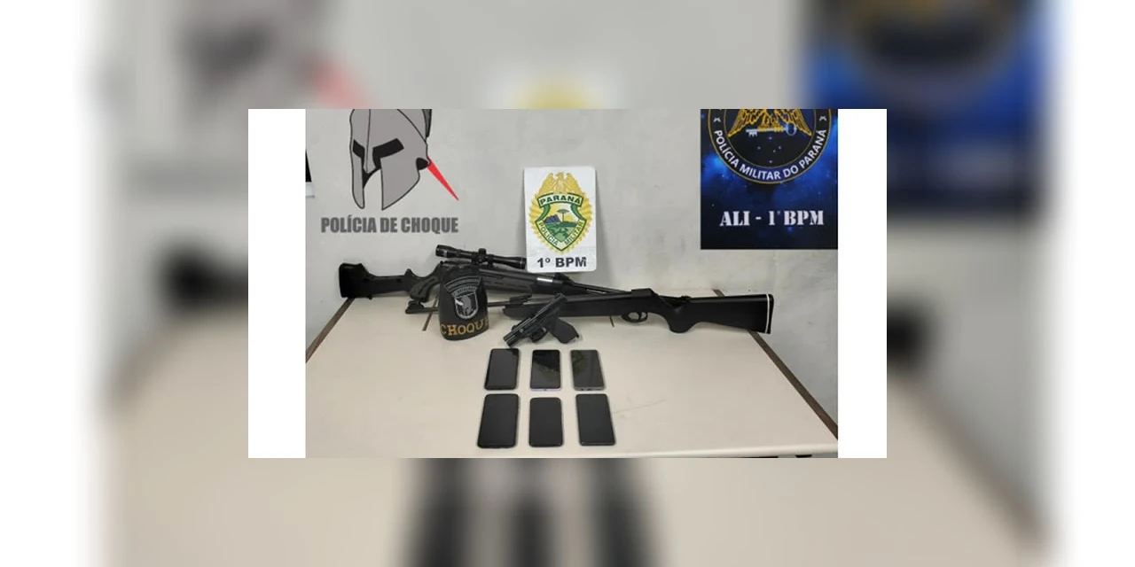 Dupla é presa por receptação com armas e simulacro em Ponta Grossa