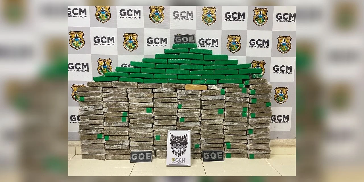 GCM apreende mais de 113Kg de drogas em PG; uma pessoa foi presa