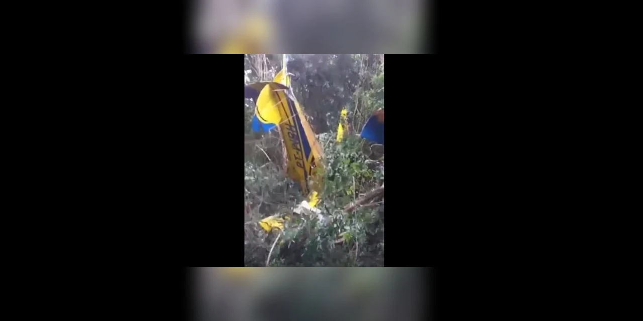 Avião cai em Ponta Grossa; piloto saiu com vida
