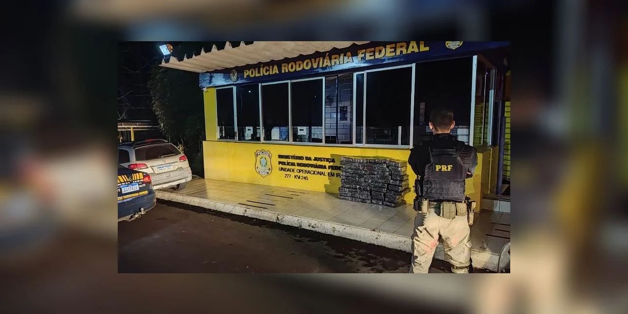 Mais de 300 quilos de maconha são apreendidos durante abordagem da PRF, em Irati