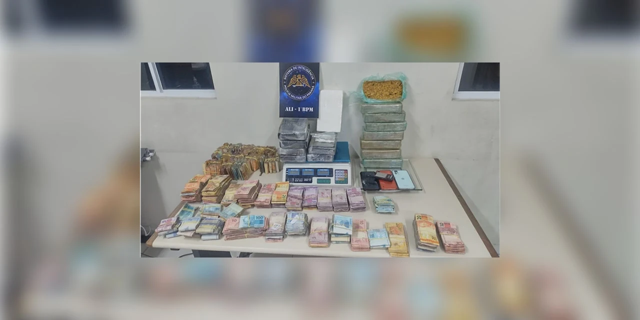 Mulher é presa com mais de 15Kg de drogas e 153 mil reais, em PG