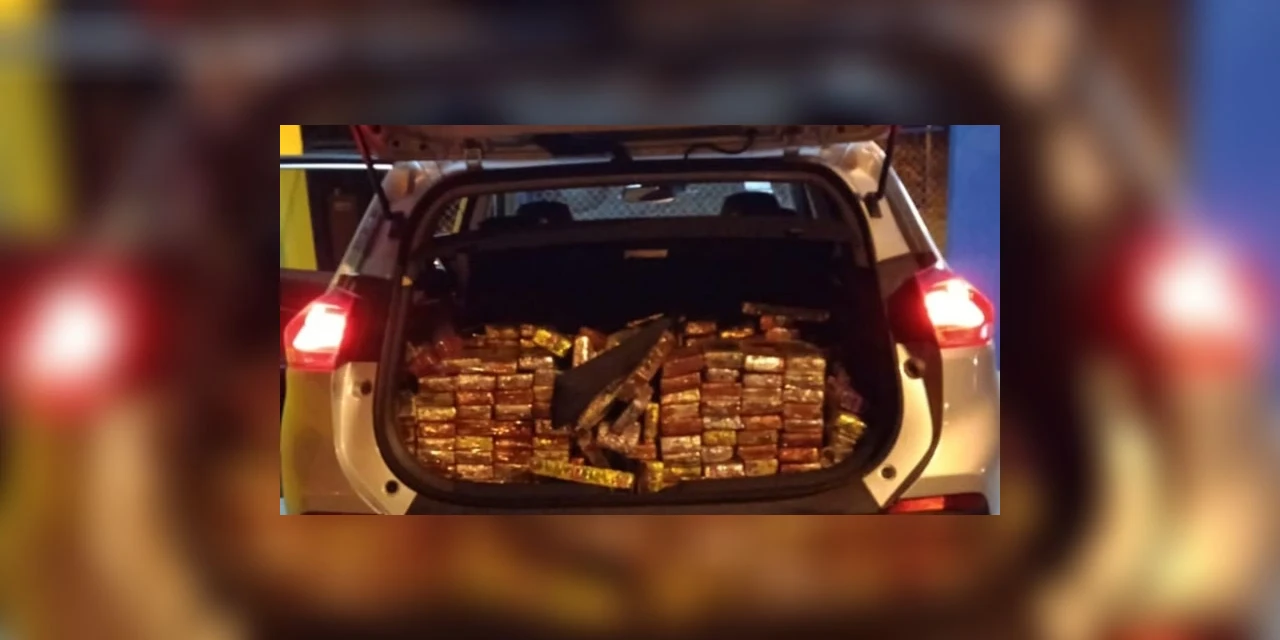 Motorista é preso com 150kg de maconha após perseguição na BR-277