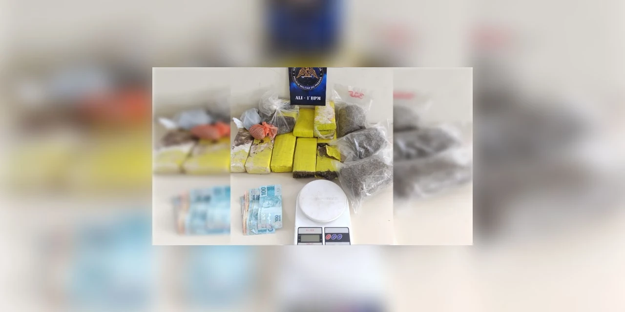 Homem suspeito de tráfico é preso com mais de 5kg de drogas em Ponta Grossa
