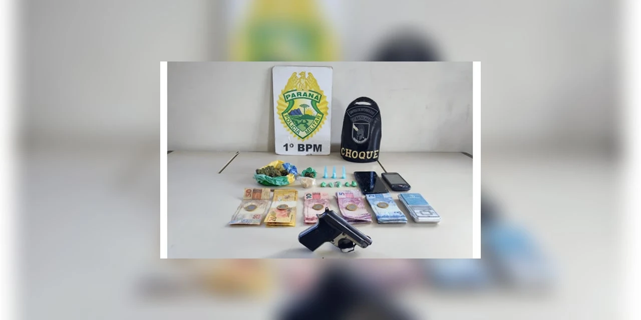 Dupla é apreendida suspeita de tráfico de drogas na região de Uvaranas, em PG