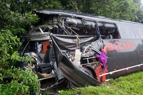 Mulher morre e outras pessoas ficam feridas em acidente entre ônibus e caminhão na BR-277, em Guarapuava