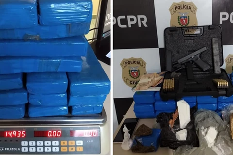 Foragido da justiça é preso com mais de 16Kg de drogas na região dos campos Gerais