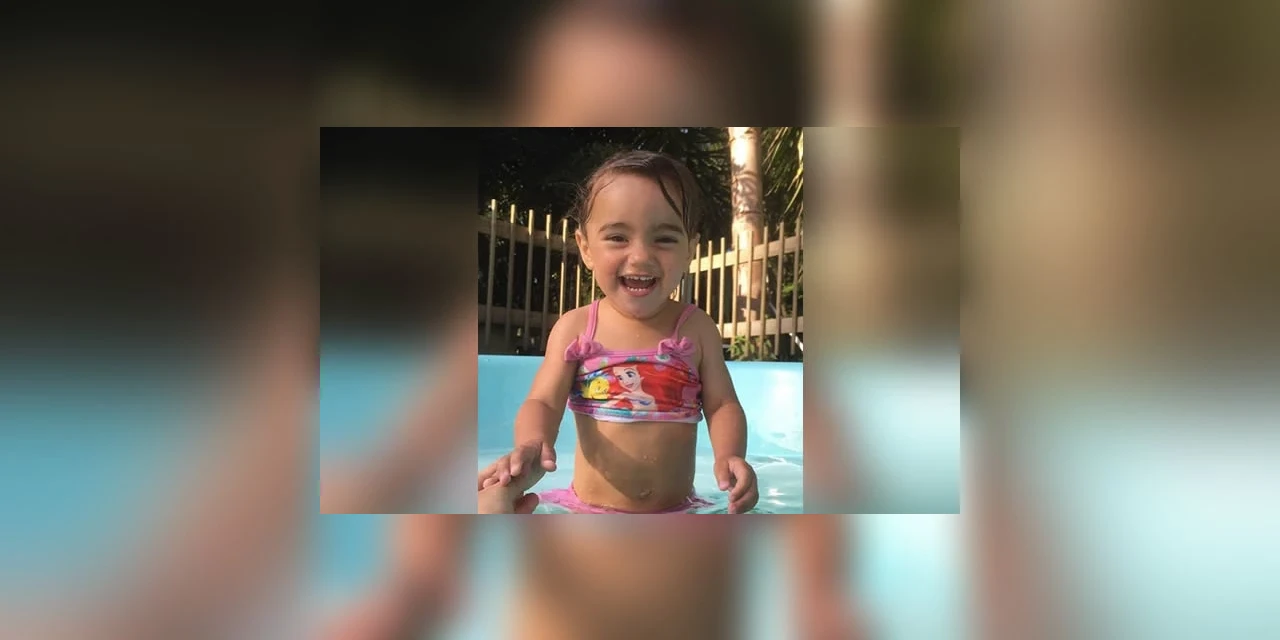 Criança de 2 anos morre afogada em piscina; Livia estava internada há 5 dias na UTI