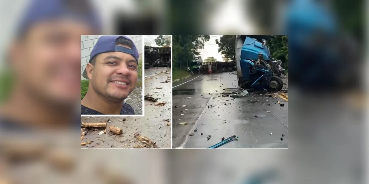 Colisão entre dois caminhões deixa motorista em óbito na BR-476, na Lapa