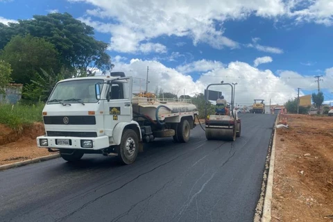 Prefeitura avança com obras de pavimentação no San Marino