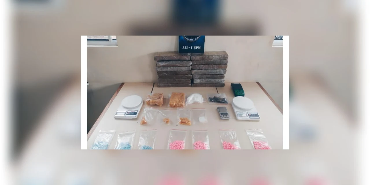 Suspeito de Tráfico é preso com quase 15Kg de drogas em Ponta Grossa