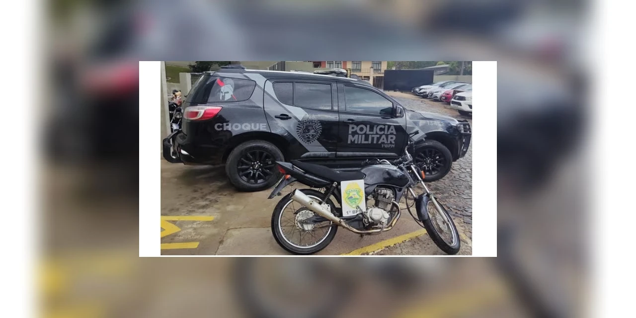 Polícia Militar recupera motocicleta roubada em PG
