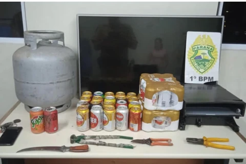 Trio é preso em PG suspeito de arrombar estabelecimento para furtar caixas de cerveja