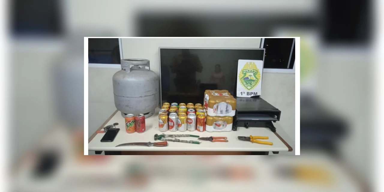 Trio é preso em PG suspeito de arrombar estabelecimento para furtar caixas de cerveja