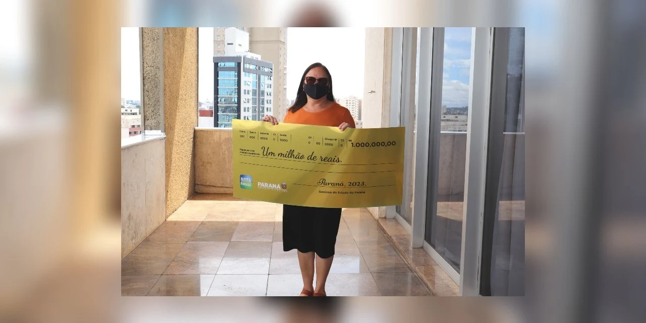 Moradora de Curitiba recebe R$ 1 milhão do Nota Paraná no dia de seu aniversário