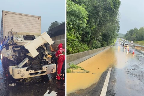 Colisão traseira tira a vida de caminhoneiro na BR-376, em Tibagi
