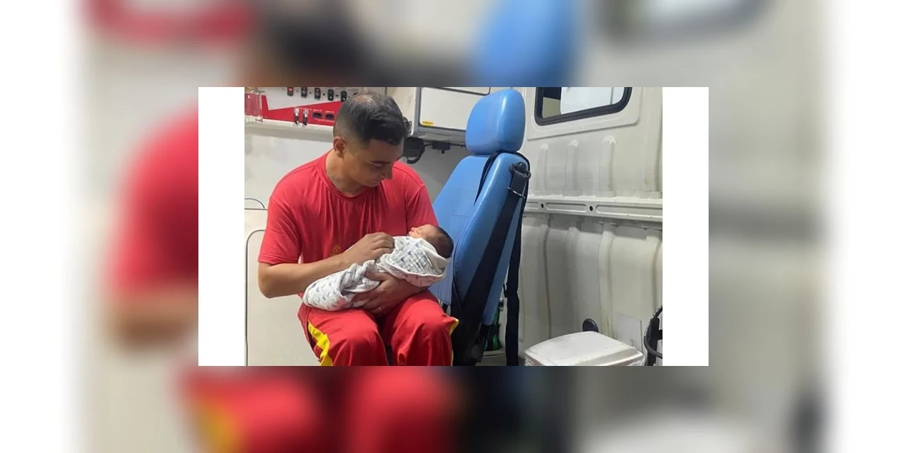 Bebê de nove dias engasgado com leite materno é salvo por bombeiros em Ponta Grossa