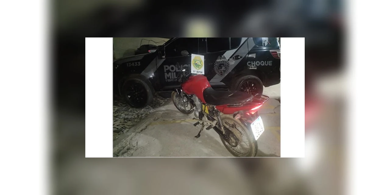 PG: Motocicleta adulterada é apreendida pela PM
